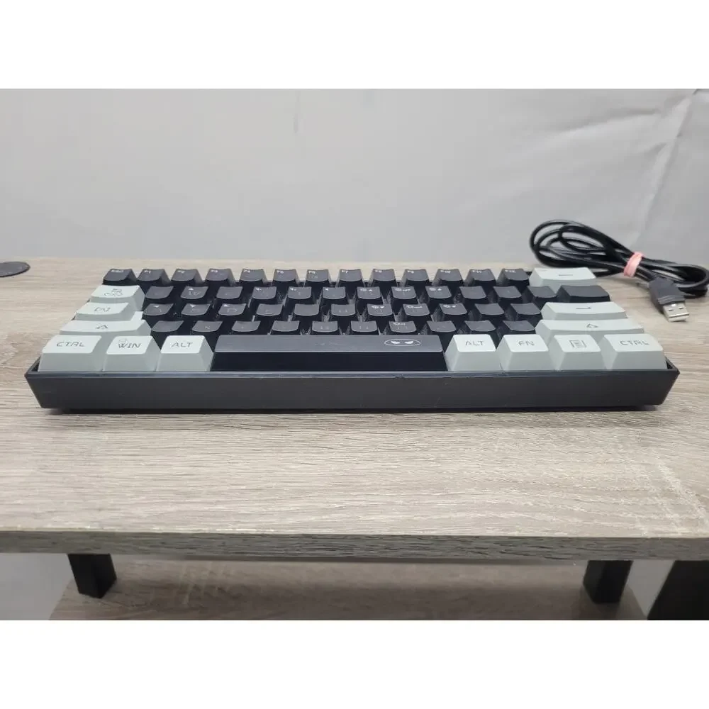 MageGee TS91 Mini 60% Wired One Handed Gaming Keyboard, RGB Backlit, Black